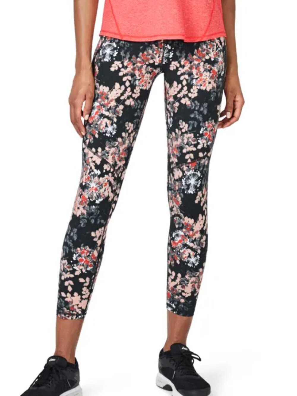 Sweaty Betty Power leggings compression yoga active floral black tan red new XS
